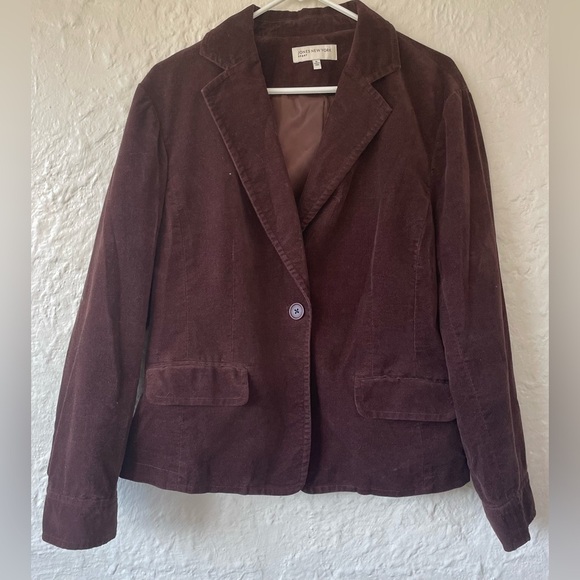 Jones New York Jackets & Blazers - Jones New York brown fully lined corduroy blazer/suit jacket,single breasted;XL